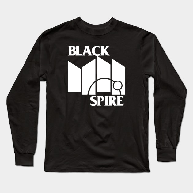 Black Spire Flag Long Sleeve T-Shirt by EnchantedTikiTees